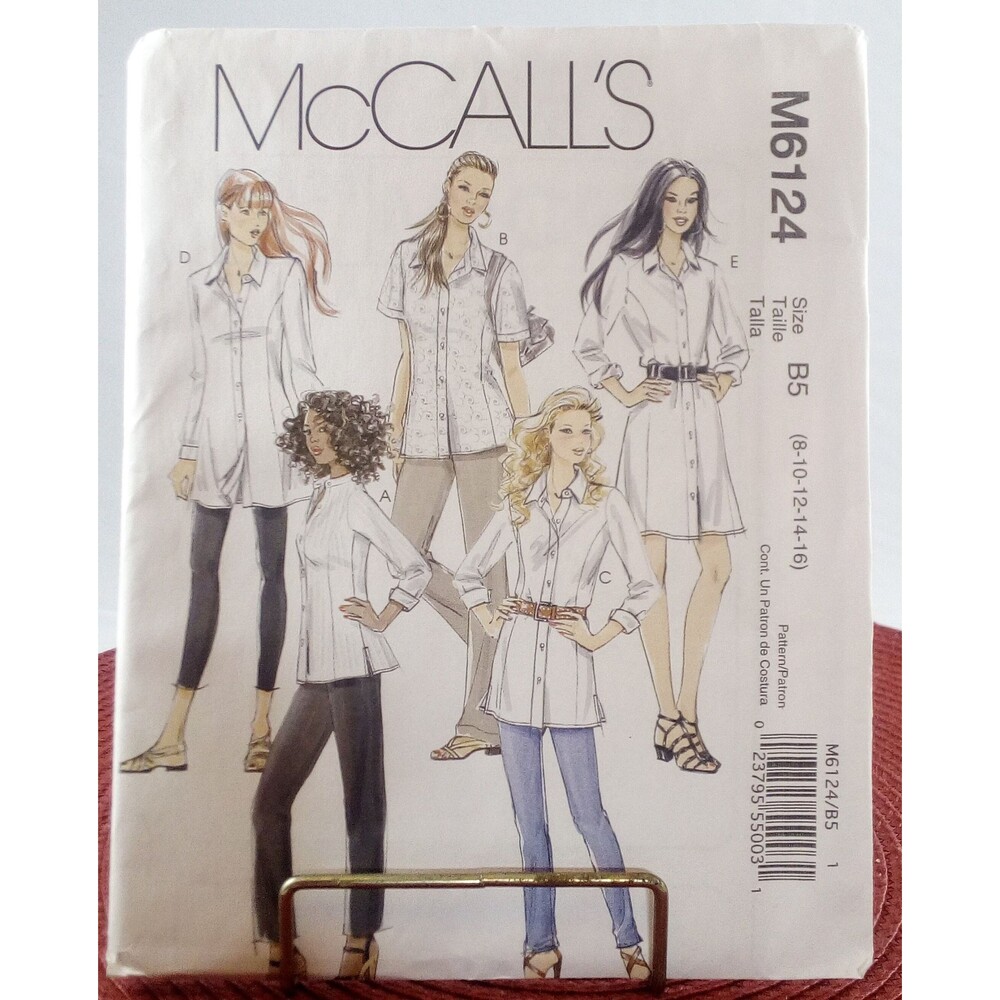 Misses/Women's, Petite, Button Down Shirt Sewing Pattern McCall's M6124